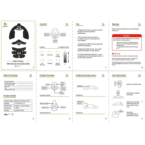 Magmuskelstimulatortränare EMS Abs Fitness Träningsutrustning Muskler Elektrostimulator Toner Träning Hemmagym Option1