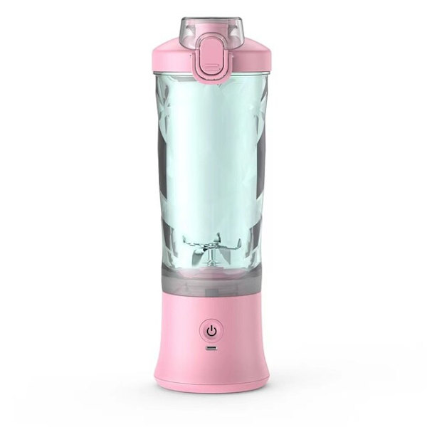 Bärbar Juicer Blender 600ML Elektrisk Juicer Fruktmixer 4000mAh USB Uppladdningsbar Mini Smoothie Blender Personlig Juicer pink