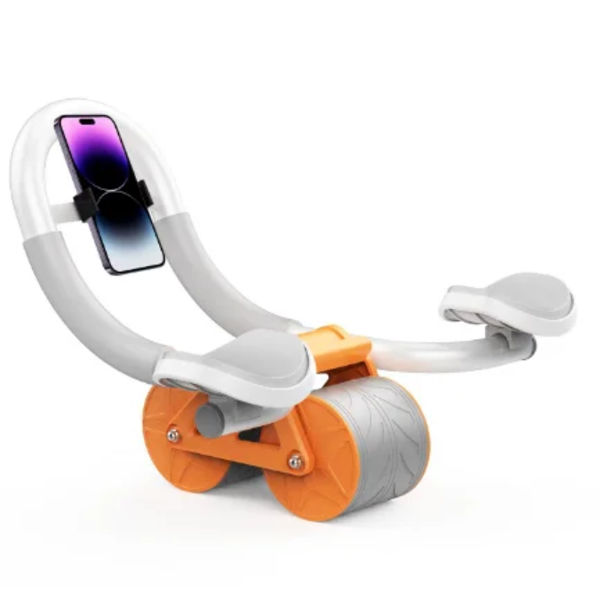 Ny version Ab Two Wheels Roller Automatic Rebound Ab Wheel Roller Abdominal Core Trainer