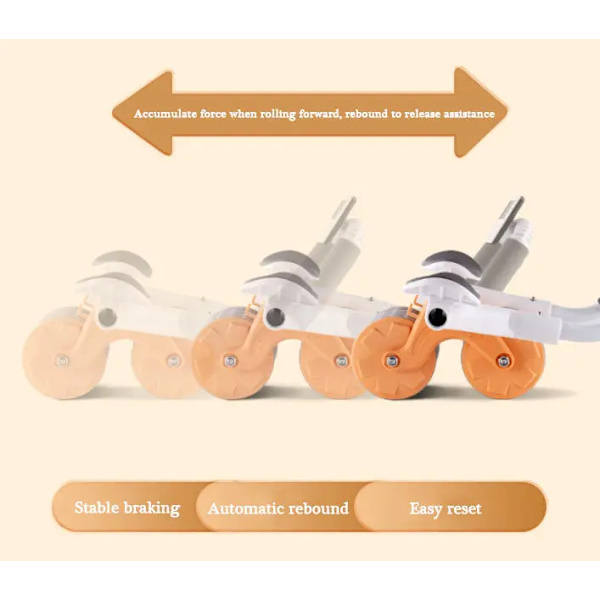 2023 New Upgrade Abdominal Exercise Roller Automatic Rebound Abdominal Wheels med armbågsstöd