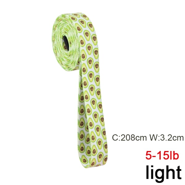 Long Booty Band Höft Circle Loop Resistance Band Träningsövning för ben Lår Glute Butt Squat Halkfri design Avocado light-W3