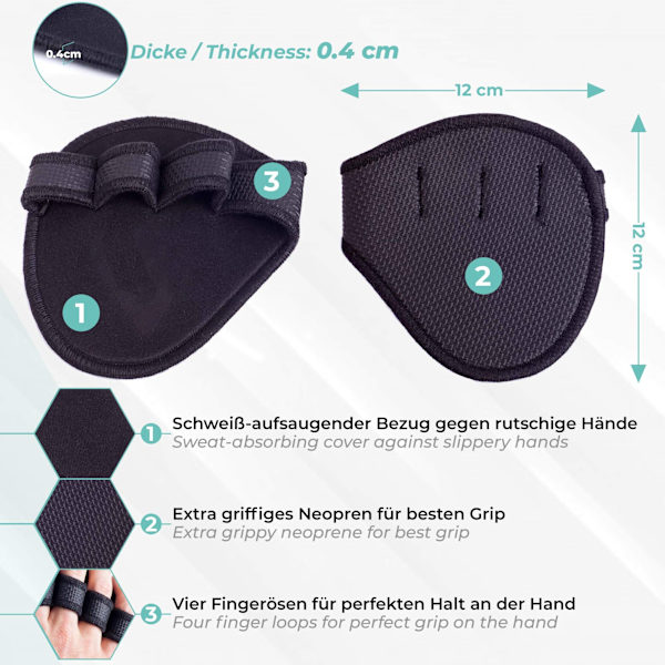Lifting Palm Dumbbell Grips Pads Unisex Anti Skid Upgrade Version CAM free size