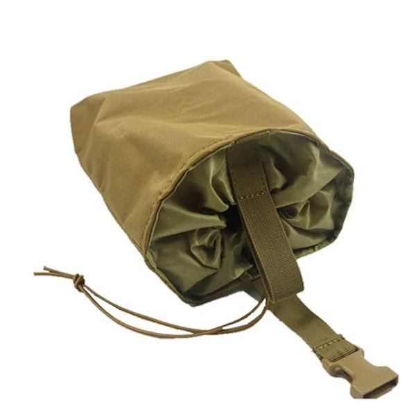 Folding Molle Tactical Magazine Dump Drop Pouch Hunting Airsoft Ammo EDC Tool Bag Foldable Utility Recovery Mag Pack CP