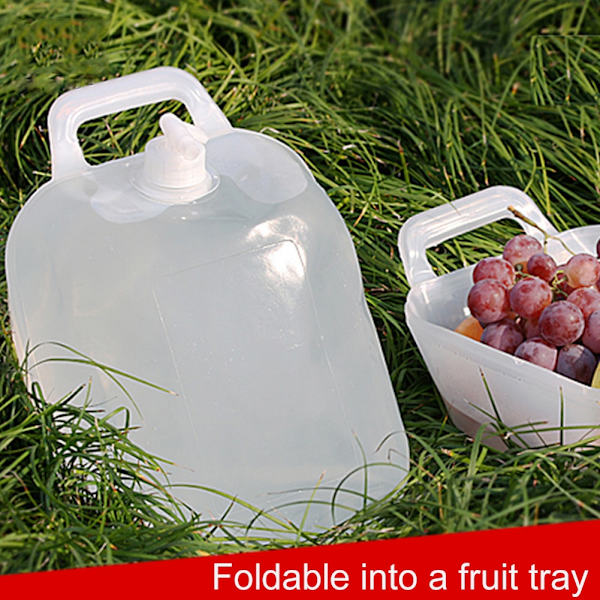 5L-20L Camping vikbar vattenpåse Bärbar vattenhink med stor kapacitet Vatten multifunktionsförvaring Vattentank för bil utomhus Blue 5L 10L