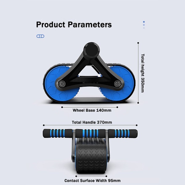 2023 Automatisk Rebound Double Wheel Abdominal Abdo Blue