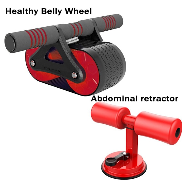 2023 Automatisk Rebound Double Wheel Abdominal Abdo Red belly curler