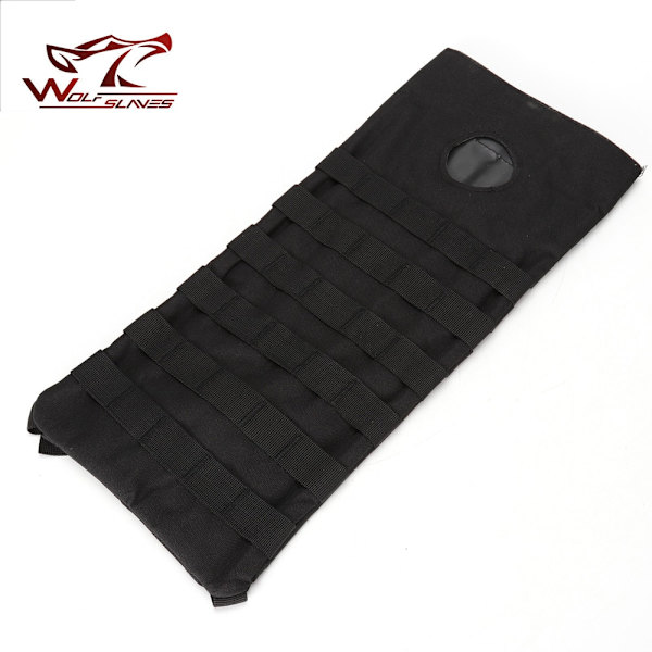 New Arrival 3L Taktisk vattenväska Militär vandring Camping Vattenförvaring Blåsa MOLLE Hydration Ryggsäck Påse Vattenpåse Black