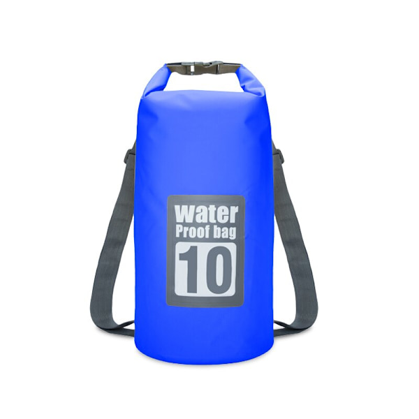 PVC Vattentät Torrväska 5L/10L/15L/20L/30L Utomhusdykning Vikbar förvaring Strandsimväska Rafting River Ocean Ryggsäck 10L Deep Blue