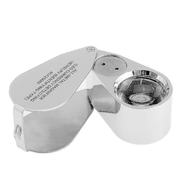 40x Led upplyst Juvelerare Lupp Wide Range Scope Ögonförstoringsglas