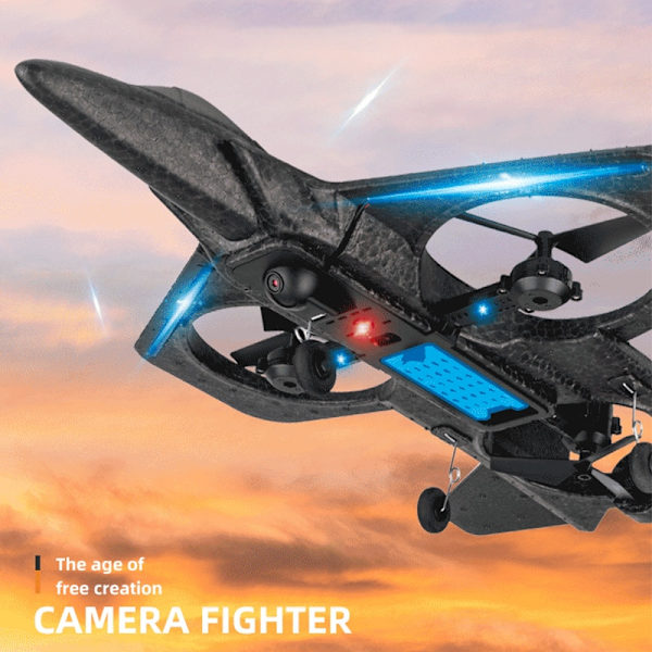 X66 Foam RC Flygplan med 108p 120° vidvinkelkamera Radiostyrd Palne fjärrkontroll Flygplan Fighter Drone Leksaker för pojkar With 2 Bat