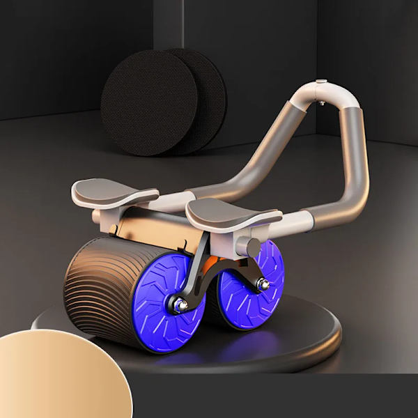 Hot Rea Hem Gym Utrustning 2 Hjul Bredda Mage Hjul Roller Med Timer Mat Träning Träning Lager Tyst AB Wheel
