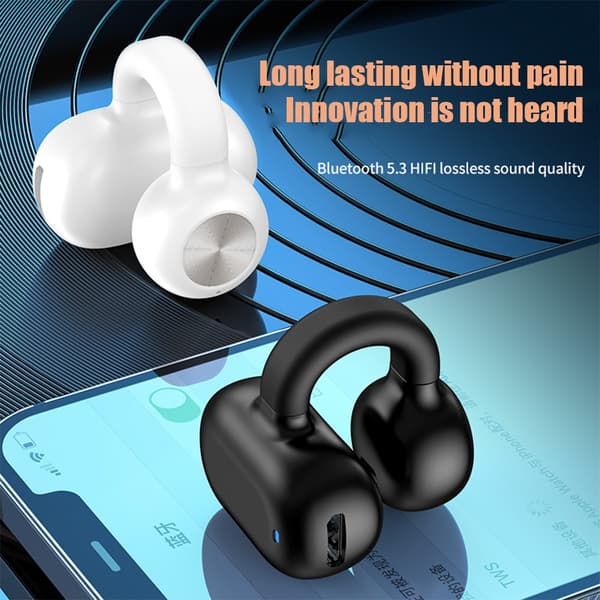 Z28 Mini Wireless Ear Clip Single Ear Bluetooth He White