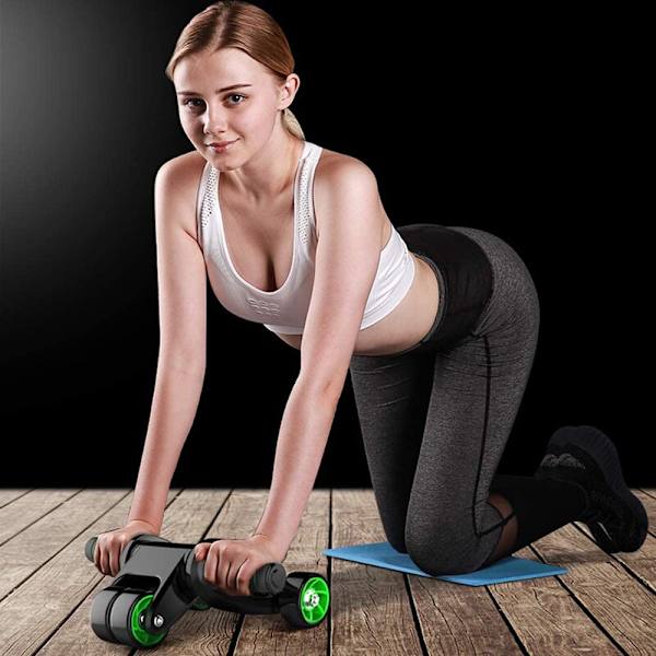 Ab rullhjul med knäskyddsmatta Abs Trainer Ab P Black