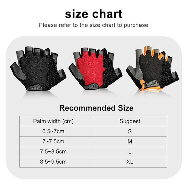 Half Finger Gym Handskar för Tyngdlyftning Hantel Blue M