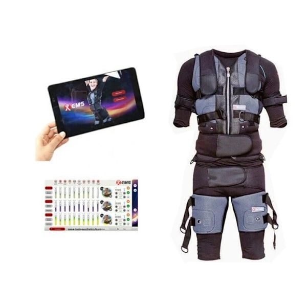 Fabrikspris Elektrisk muskelstimulator kostym X body Fitness EMS Träningsmaskin 1tablet and 1clothes US Plug