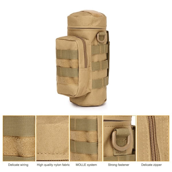 Outdoor Tactical Military Molle Water Bag Nylon Ca black