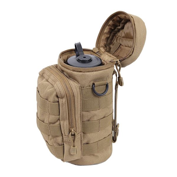 Utomhus Molle vattenflaska påse Taktisk utrustning Vattenkokare Midjeaxelväska för arméns fans Klättring Camping Vandringsväskor Army Green