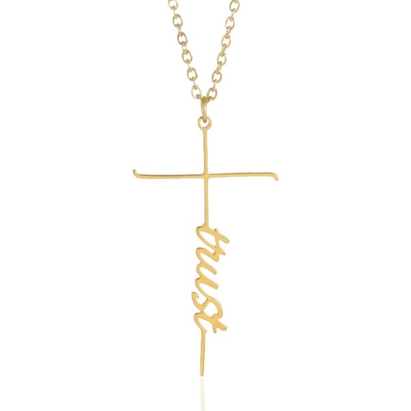 Religiösa smycken Jesus Cross halsband för kvinnor trust