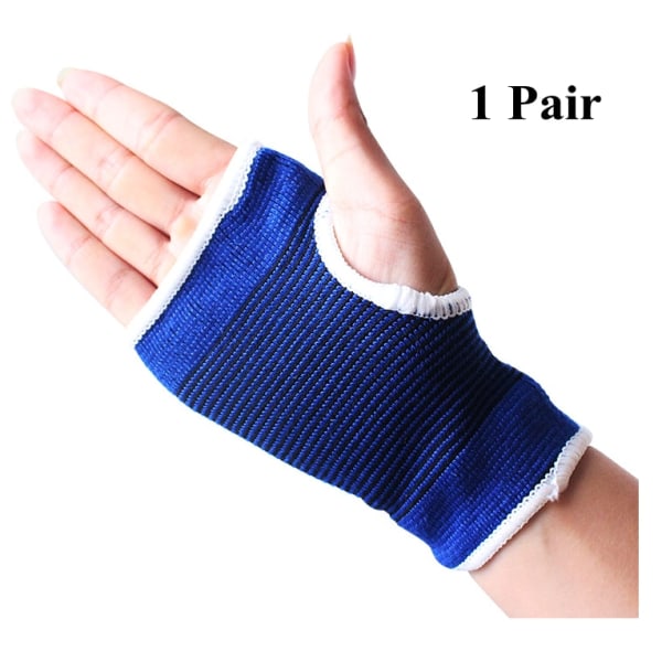 Läder Palm Protector Hantel Tyngdlyftning Tra 1Pair Blue