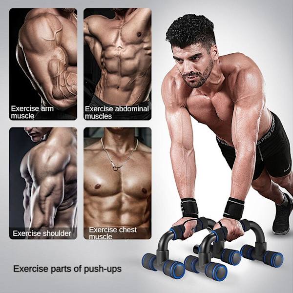 Halkfri Träning Gym Arm Hem Stativ Handtag Stänger Muscle Pushup Bröstställ Power Fitness Utrustning Kroppsbyggande Push Training Up YD08-Green