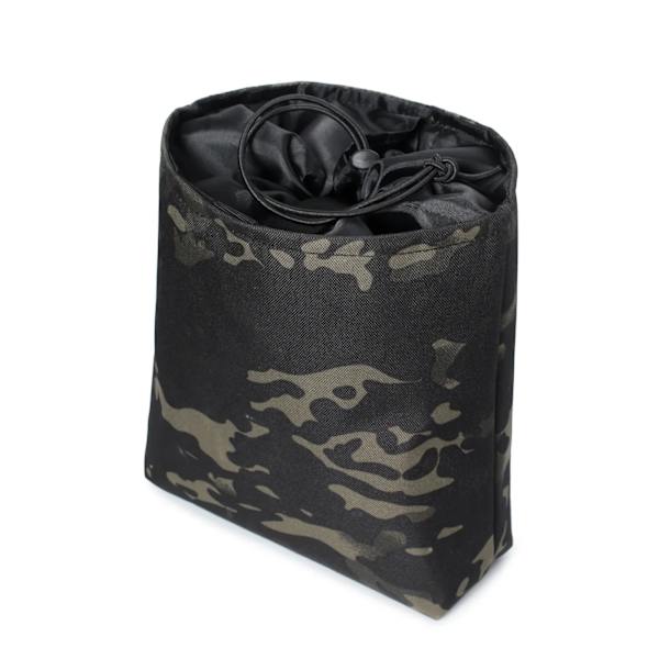 Folding Molle Tactical Magazine Dump Drop Pouch Hunting Airsoft Ammo EDC Tool Bag Foldable Utility Recovery Mag Pack Black Camouflage