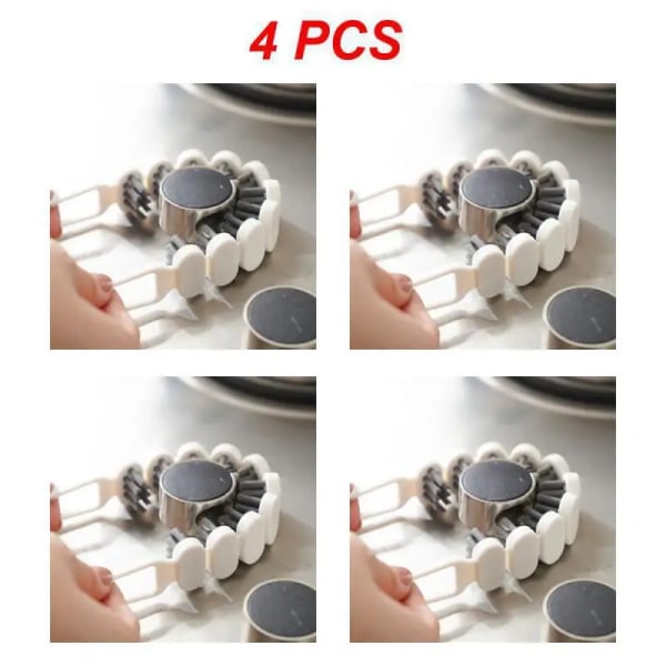 1~5PCS Sanitär U-formad Gap Multifunktion Böjbar Spaltborste Flexibel Bekväm Borste Ren Böjbara rengöringsverktyg Style A 4pcs
