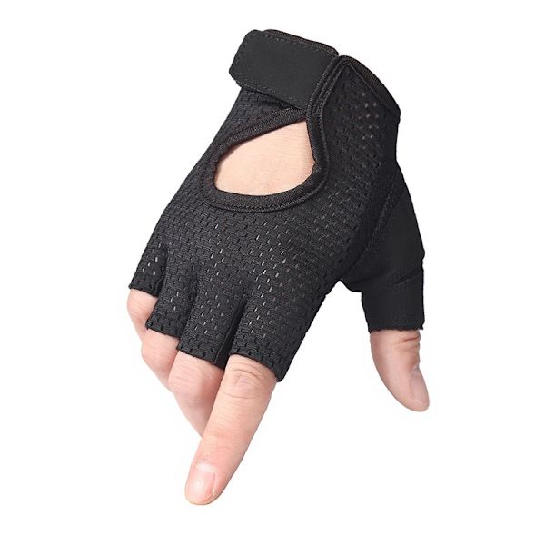 Tyngdlyftningshandskar Dam Herr Fitness Gym Handskar Regular Black L