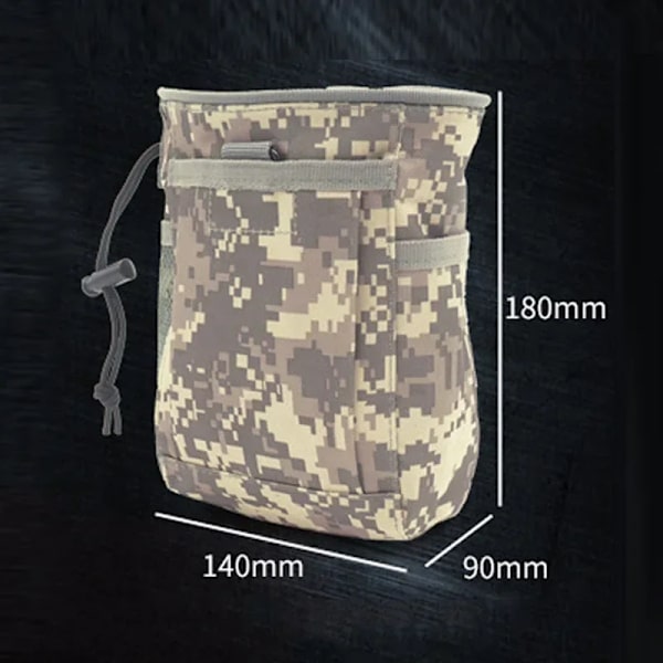 Tactical Molle Dragsko Magasin Dump Pouch Justerbar Utility Bälte Fanny Hip Hölster Bag Outdoor Ammo Förvaringspaket Black