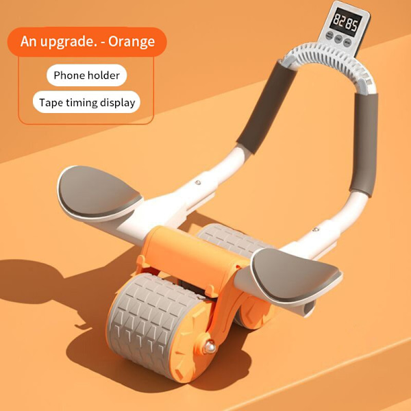 Magmuskler Fitness Wheel 2 In 1 Push-up Tystnad Buken Wheel Fitness Abs Roller Hem träningsutrustning Orange time
