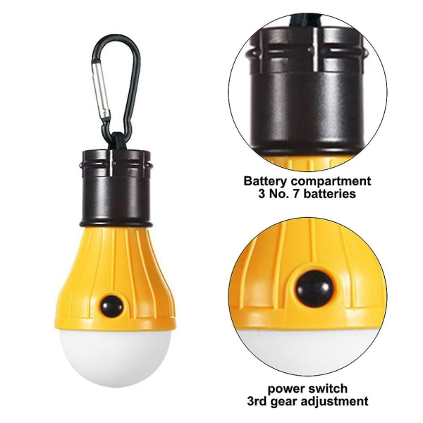 Led Camping Glödlampa Campingtält Lantern Glödlampa Campingutrustning mix color4