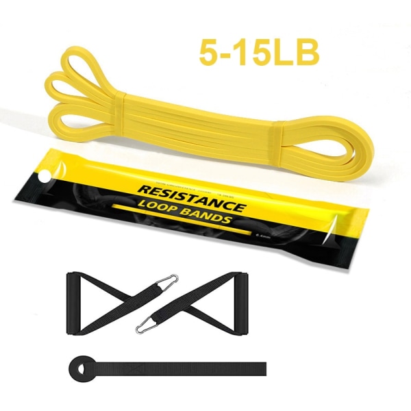 Fitness Band Pull Up Elastiska band Gummimotstånd Loop Power Band Set Hemgym Träning Expander Stärka Träning 1 pc with handle A