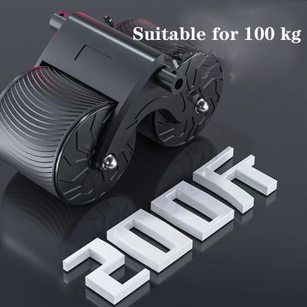 Automatisk Rebound Belly Wheel Abdominal Wheels Wit Black