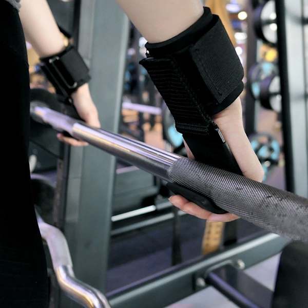 Förbättrad version Viktlyftskrok Hand-Bar Handledsremmar Handske Viktlyftning Styrketräning Gym Fitness Krok Vikt only one