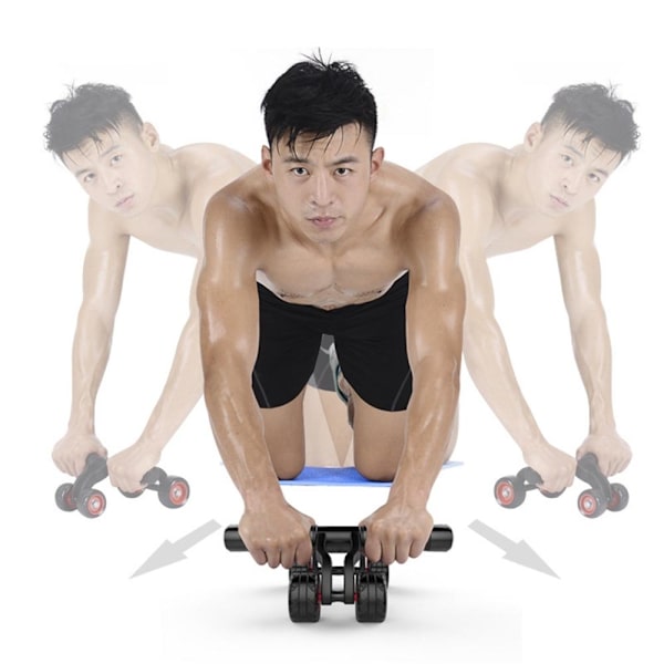 4 Wheels Ab Roller Rebound Abdominal Roller med P Pink add mat