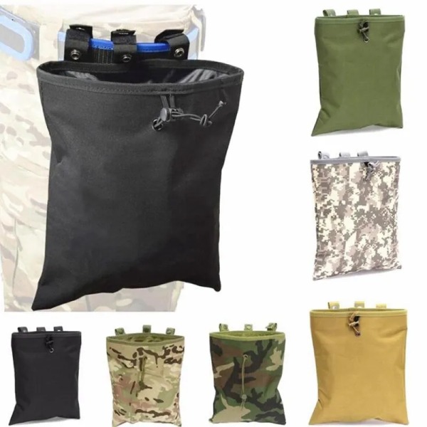MOLLE Dump Pouch Tactical Mag Recovery Bag Dragsko Magazine Återvinning Förvaringspaket Jaktutrustningshållare SO001BK