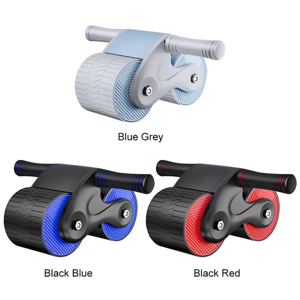 Silence Automatic Rebound Abdominal Wheel Ab slide Blue Grey