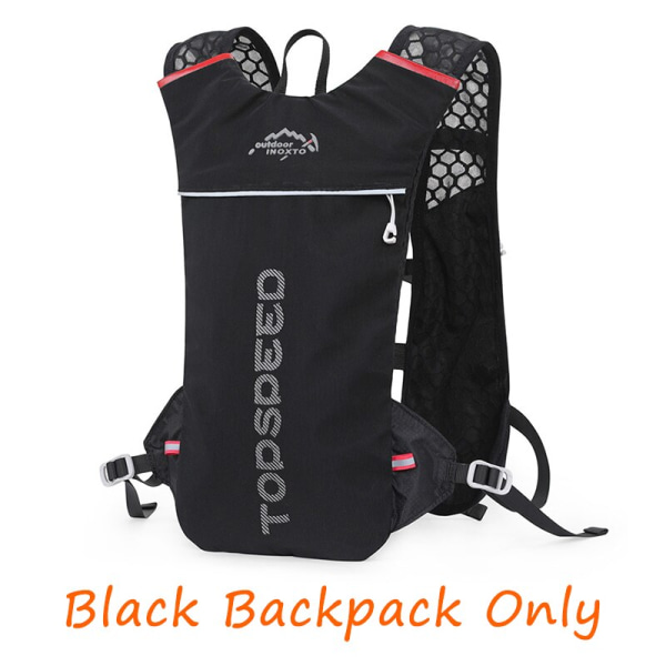 Ultralätt Trail Running Ryggsäck Utomhus Sport Cykling Hydration Väst Pack Ryggsäck Väska 1,5 L vattenpåse Blåsa Black Backpack only