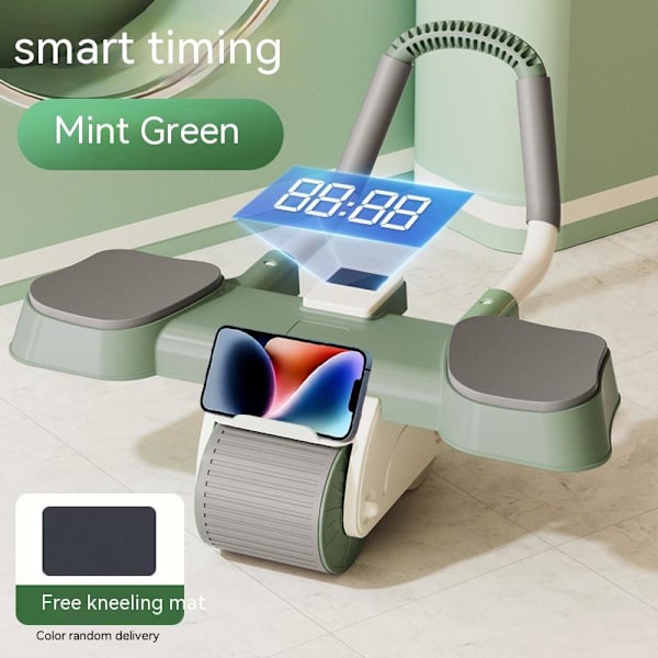 Rebound Ab Slide Rollers Med armbågsstöd Unisex maghjul Tystnad Träning Smart Abs Fitness Plank Trainer 008GreenTimer