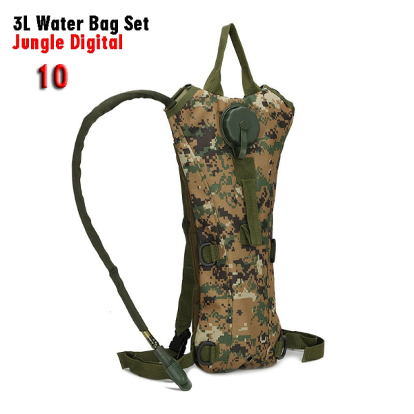 Cykling Hydration Ryggsäck Bärbar hopfällbar vattenflaska Tre liters campingtillbehör Natur Vandring Vattenpåse Dricksvattenpaket 3L-ACU digital12