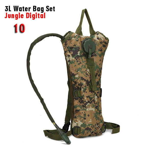 Cykling Hydration Ryggsäck Bärbar hopfällbar vattenflaska Tre liters campingtillbehör Natur Vandring Vattenpåse Dricksvattenpaket 3L-Mud color2