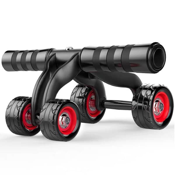 4-Wheel Abdominal Roller Muscle Trainer Home Fitne Ab Roller