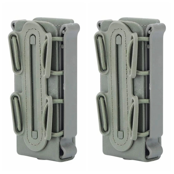9 mm Mag-påsar Pistol Magasinficka Soft Shell Magasinficka Taktisk Gevär Fast Mag-hållare för bälte Molle Sytem GR