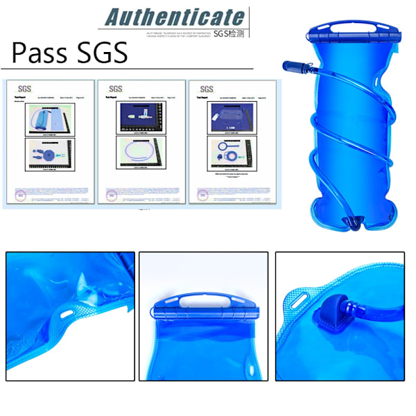 Vattenblåsa Vattenreservoar Hydration Pack Förvaringspåse BPA-fri - 1L 1,5L 2L 3L Running Hydration Väst Ryggsäck only 0.25L bottle