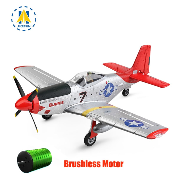 WLtoys A280 Borstlös Motor RC Flygplan P51 Fighter Simulator 2,4G 3D6G-läge Flygplan med LED-sökarljus Plane Leksaker för vuxna 2B