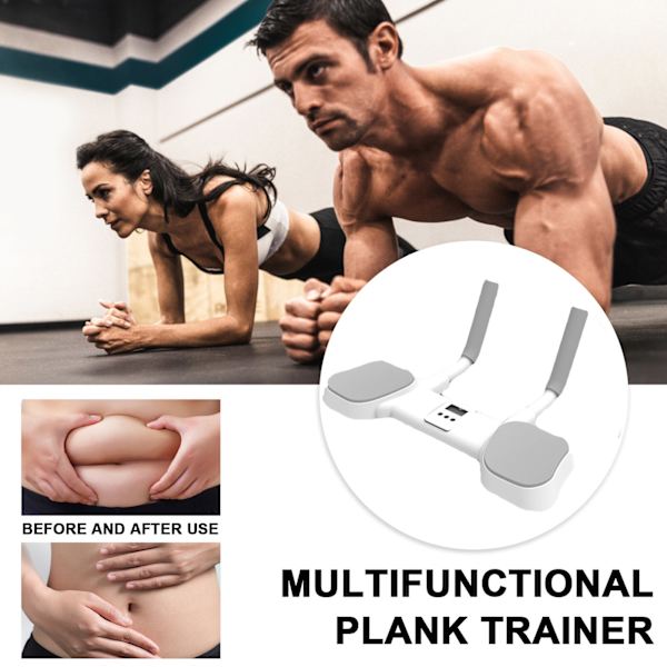 Plank magmuskeltränare | Planka magmuskler Fitness utrustning | Flat Support Trainer Multifunktionella Push-up Fitnes White