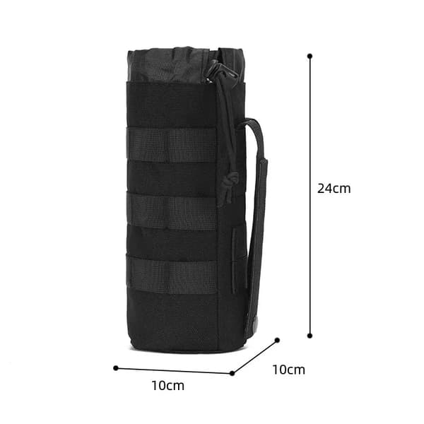 Tactical Molle Vattenflaskväska Militär Utomhuscamping Vandring Dragsko Vattenflaskhållare Multifunktionsflaskpåse Silver