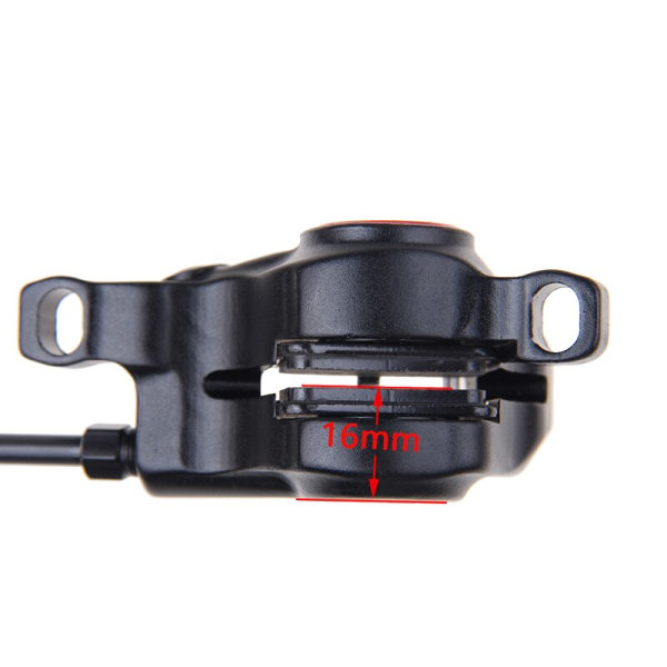 ZOOM HB875 MTB Hydrauliska bromsar Cykel Hydrauliska bromsok Set 800/1400 mm skivbromsar för mountainbike med rotor 160 mm cykling Red left back