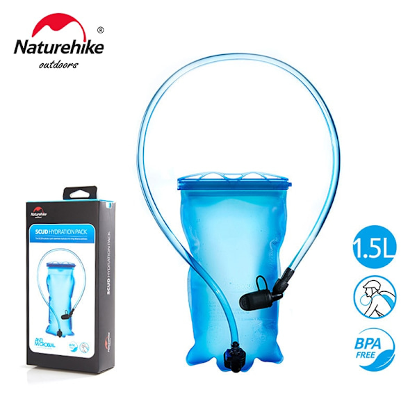 Naturehike 3L hopfällbara vattenpåsar Vattenblåsa Hydration Pack Förvaringsväska Löpning Bergsbestigning Vandring Vattenpåsar Water bag - 1.5L