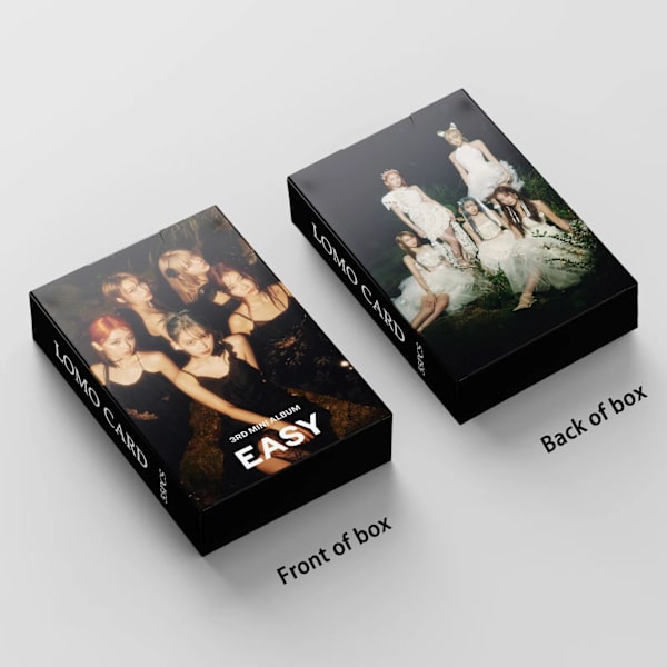 55st/kartong Kpop LE SSERAFIM 3:e minialbum EASY lomo-kort IU de vinnande fotokorten för studentfotokort LE-1