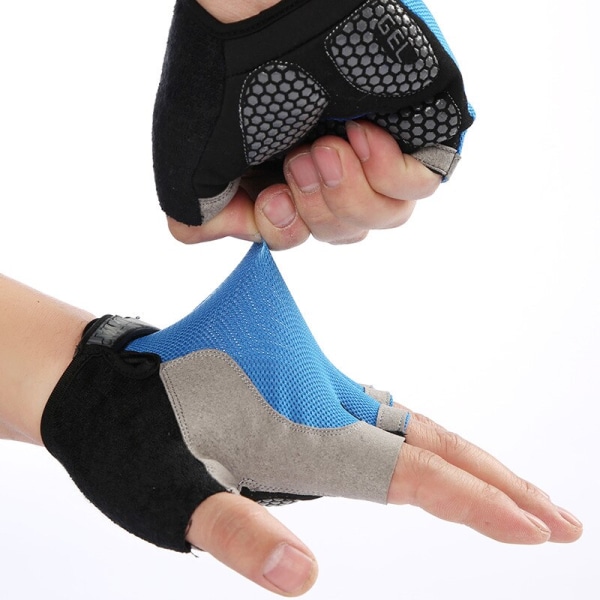 Andas Half Finger Gym Hantlar Handskar Män Wo Ordinary Red L